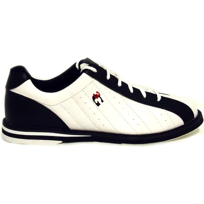 Боулінгіві черевики 3G Kicks для жінок та чоловіків, правші та лівші, 7 кольорів, розмір 36-48 (46 EU, білий, чорний)