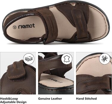 Чоловічі сандалії Riehmot, 43 EU, коричневого кольору