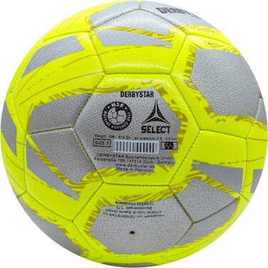 Футбольний м'яч Derbystar Street Soccer, розмір 5, сріблясто-жовтий, для вуличної гри