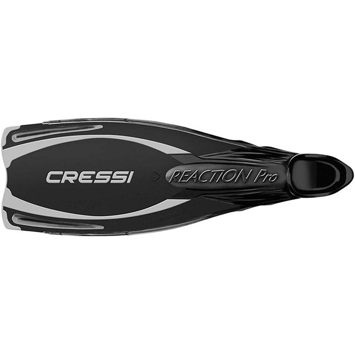 Ласти Cressi Reaction Pro для дайвінгу, фрідайвінгу і снорклінгу, унісекс, розмір 46/47, чорні/сріблясті