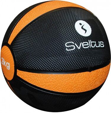 М'яч для фітнесу Sveltus 884 Medicine Ball 4 кг (чорний/оранжевий, вага: 4, 6, 8, 10 кг)