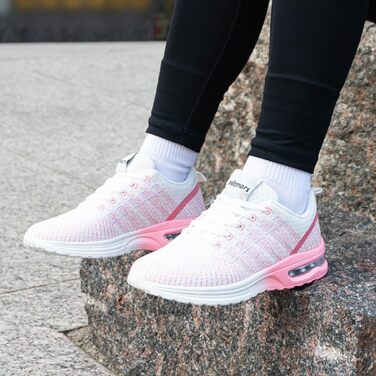 Жіночі кросівки для бігу Hitmars: спортивні, дихаючі, з амортизацією, неслизькі, легкі, для бігу по вулицях, фітнесу, ходьби, розмір EU 36-42, рожевий колір, 39 EU