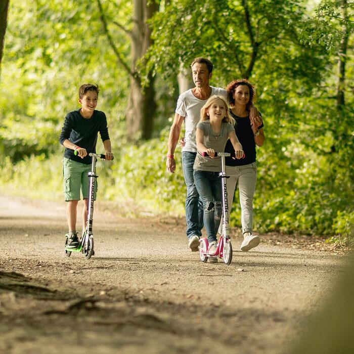 Дитячий алюмінієвий самокат HUDORA BigWheel 125, складаний, з регульованою висотою, для міста, до 100 кг, з ременем для перенесення