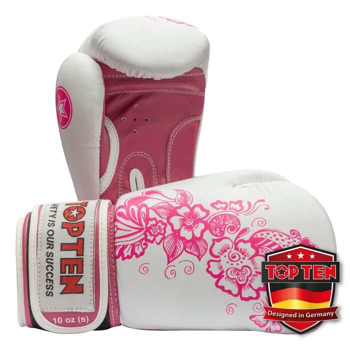 Боксерські рукавички для жінок 'Ultimate Woman Fight', біло-рожеві, 10 oz