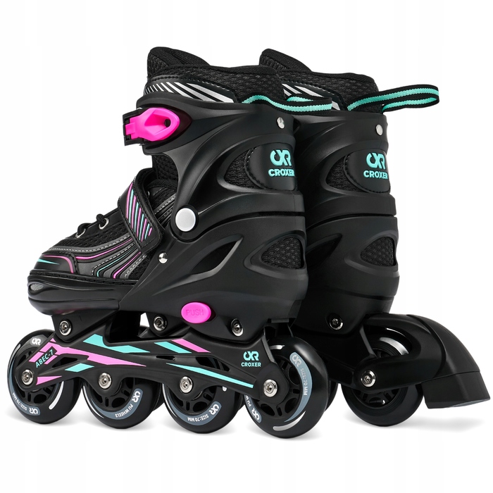 Роликові ковзани 3в1 Croxer Optima, регульовані, Mint/Pink, розмір 35-38