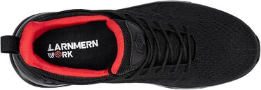 Водонепроникне взуття LARNMERN: спортивне, для бігу, кухарське, повсякденне, фітнес (46 EU, чорний/червоний)