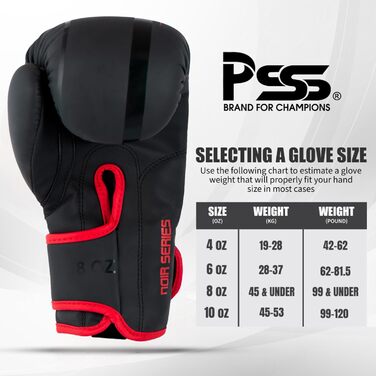 Дитячі боксерські рукавички PSS Black Series зі шкіри, 4-8oz, для хлопчиків і дівчаток 3-14 років, для боксу, Муай-Тай, кікбоксингу, чорні, червоні, зелені, рожеві, фіолетові