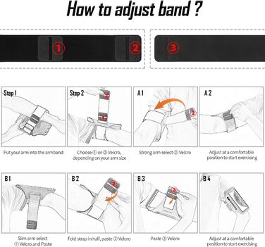 Спортивний браслет для телефону Haissky з кишенькою для навушників - сірий (до 6.9 дюймів)