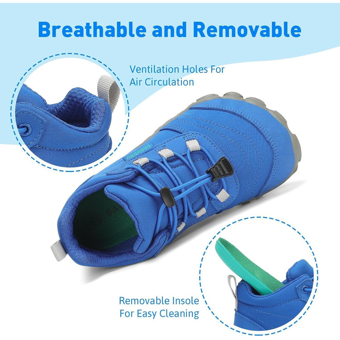 Дитячі шкарпетки-мокасини Saguaro для ходьби, дихаючі, неслизькі, легкі, розмір 26-36 (31 EU, блакитний New)