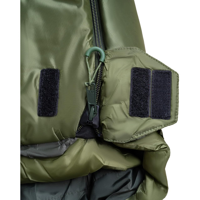 Сплячий мішок Alpinus Ultralight Pro 1000 для дорослих, 215 x 80 см, зелений, двошарова ізоляція, компресійний чохол