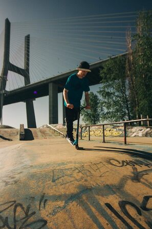Самокат Streetsurfing Torpedo Glaciar для дітей, складаний, алюмінієвий, синій