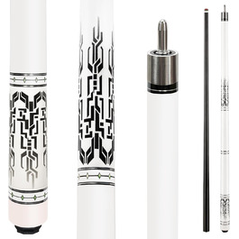 Більярдний кий HomeSeason Billardqueue: професійний, з карбоновим композитом, 147.3 см, діаметр 12.7 мм, 4-шарова верхівка, низька відбиття, 3 x 8/8 з'єднувальні штифти, ультрагладкий, вага 590 г