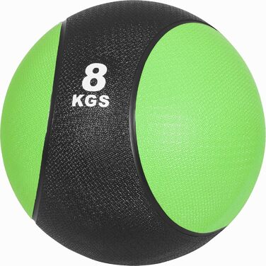 Медичний м'яч GORILLA SPORTS 8 кг, гумовий, нековзний, для фітнесу, Slam Ball