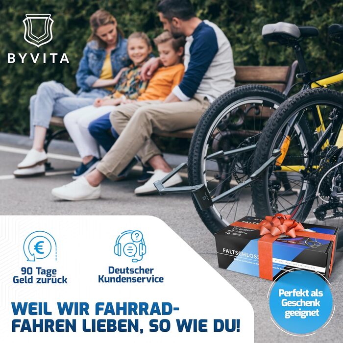 Замок для велосипеда складний 120см, протиугінний з кабельним замком - висока безпека, з кріпленням - ідеально для електровелосипеда