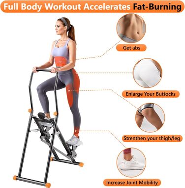 Степер для м'язів та витривалості, регульований, чорний