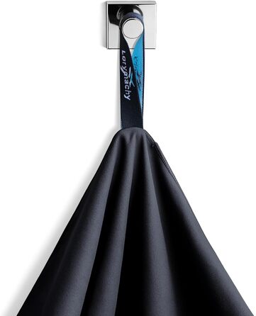 Рушник мікрофібра для фітнесу з іонами срібла Diamant Schwarz 80x160 см – ультралегкий, швидковисихаючий, надзвичайно поглинаючий для спорту, йоги, подорожей та пляжу
