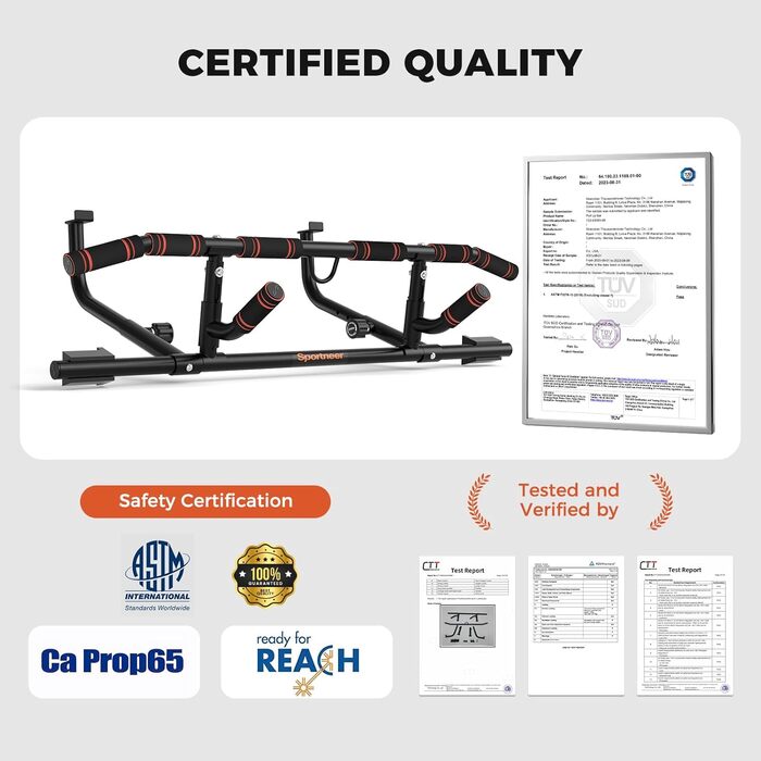 Турнік Sportneer для дверей: універсальний, з різними хватами