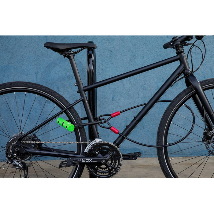 Замок для велосипеда ABUS Ultra 410 з кріпленням SH34-H та тросом Cobra 10/120 - надійний захист рівня 8 (23 см, чорний/зелений)