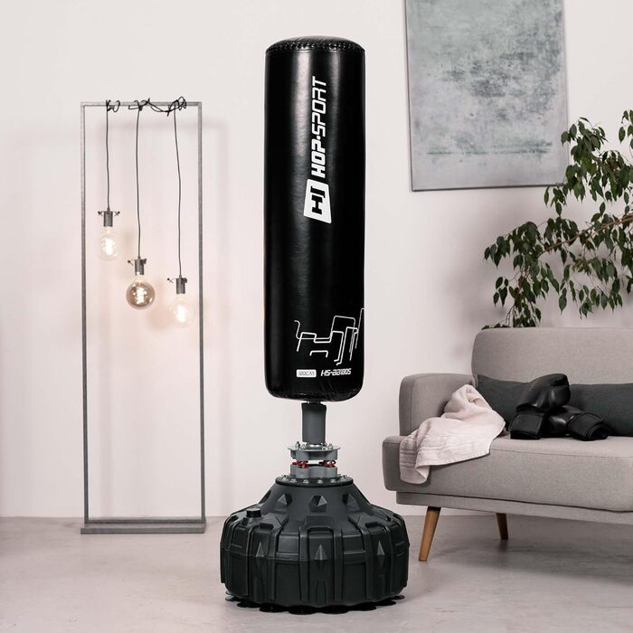 Стійка боксерська груша Hop-Sport 180 см, для дорослих і дітей, вільностояча, діаметр 32 см, міцна для силових тренувань