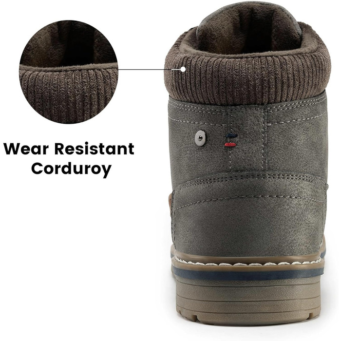 Чоловічі зимові черевики CC-Los: теплі, з підкладкою, антиковзаючі, розмір 40-48 EU (43 EU, сірий 46)