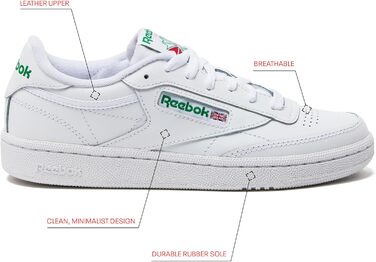 Кросівки Reebok Club C 85 чоловічі, білі, 41 EU