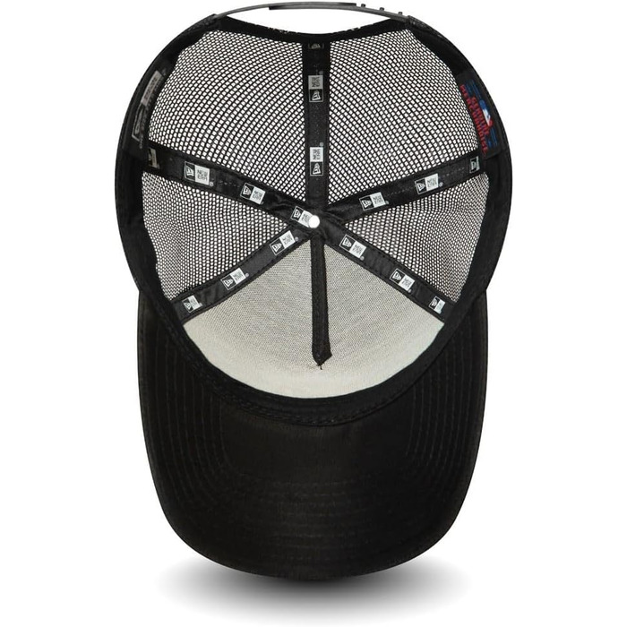 Кепка-тракер New Era Los Angeles Dodgers Camouflage Infill A-Frame Adjustable — чорна з неоново-помаранчевим