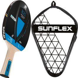 Sunflex Color COMP B25 ракетка для настільного тенісу, ITTF сертифікат, синя накладка, для початківців, легка, з конкавною ручкою
