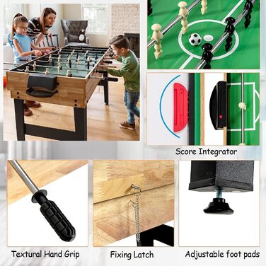 Дитячий ігровий стіл 4 в 1: футбол, хокей, більярд, теніс. Комбінований стіл для дітей та дорослих