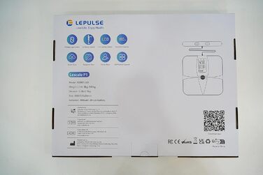 Розумна вага з ручними сенсорами Lescale P1, аналізатор складу тіла Lepulse, вимірювання жиру, м’язової маси, підключення до додатку, для 24 користувачів, 19 показників, біла