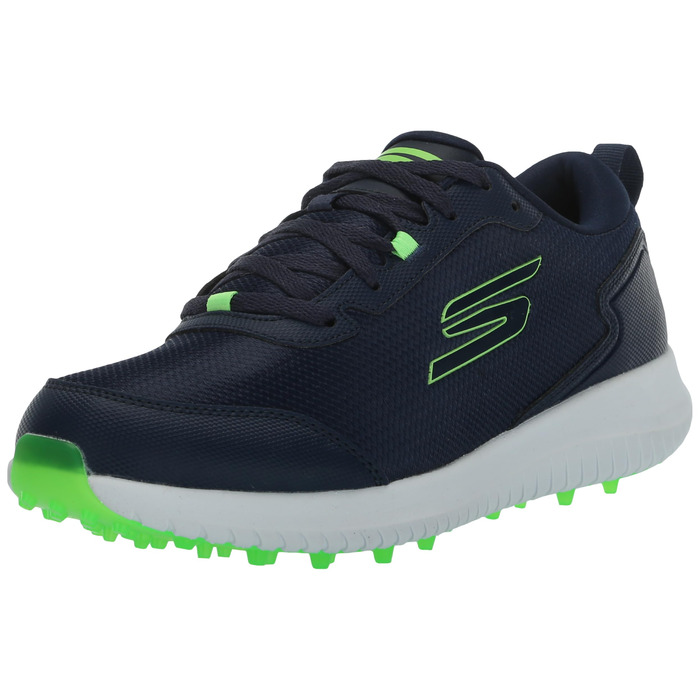 Чоловічі гольф-туфлі Skechers Max Fairway 4 без шипів, 42.5 EU, темно-синій/лаймовий