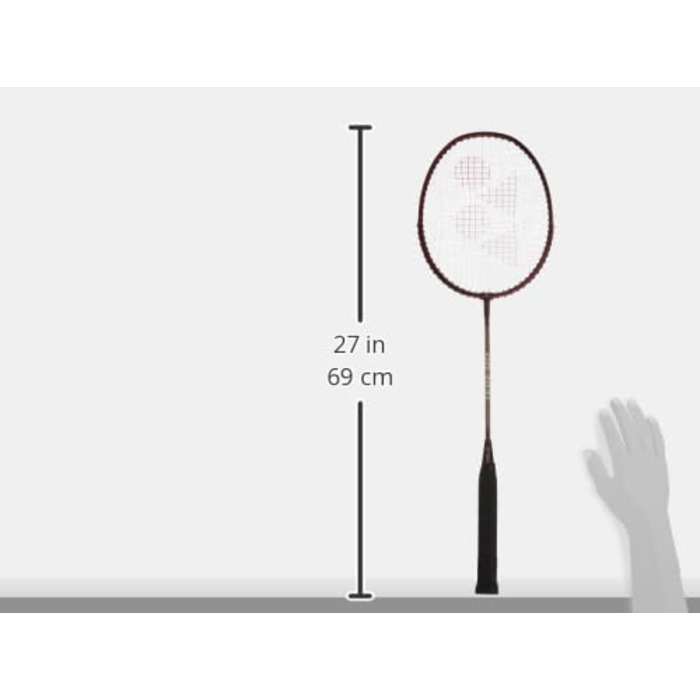Бадмінтонна ракетка Yonex GR 303 з алюмінієвого сплаву, повний чохол, темно-червона