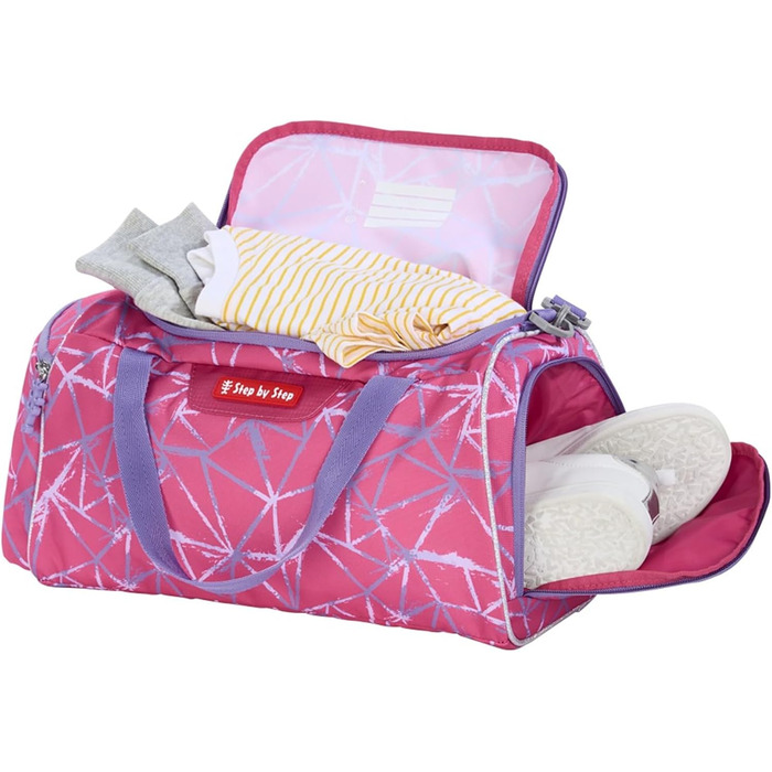 Дитяча спортивна сумка Step by Step Star Stella 13 л, з відділенням для вологого одягу, знімний ремінь, регульований плечовий ремінь, для школи, лілово-рожева