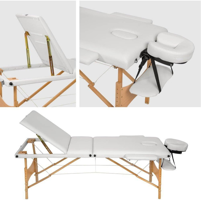 Дерев'яне крісло-масажер BAKAJI з 3 зонами, XL LUX, для фізіотерапії, спа, велнес, професійних косметологів, з сумкою для перенесення