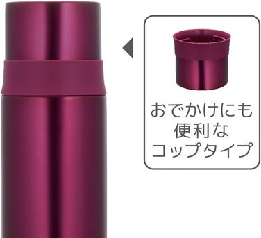 Термос-пляшка Thermos FFM-351 з нержавіючої сталі, 350 мл, вузька, бордова
