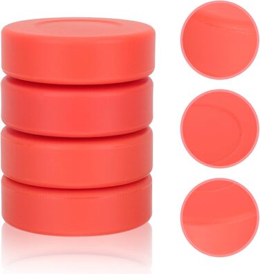 Хокейні шайби VANZACK для гри та тренувань: 4 шт. (7x7 см, червоні)