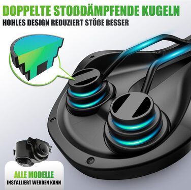 Велосипедне сідло RBRL – Комфортне широке сідло з піною Memory Foam та подвійною амортизацією, водонепроникне, для MTB, BMX, шосе та трекінгу, ергономічне