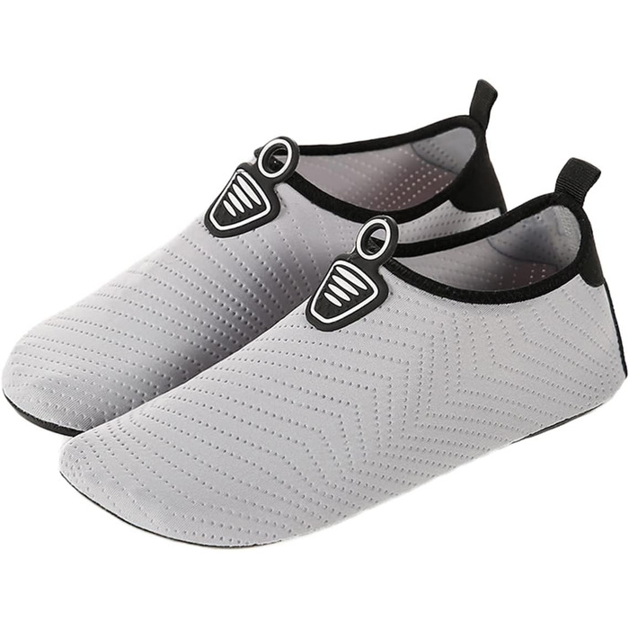 Чоловічі та жіночі аквашузи для плавання та серфінгу. Швидковисихаючі, підошва з неслизьким покриттям, розмір 39/40 EU, сірі