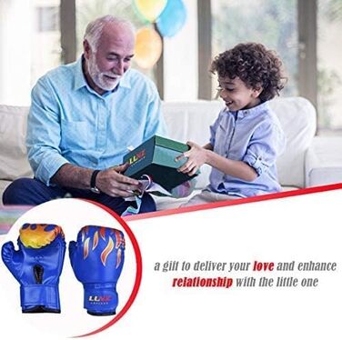 Боксерські рукавички для дітей Kinder Boxhandschuhe 6OZ/8OZ для MMA, муай-тай, кікбоксингу та тренувань на боксерській груші (8OZ, блакитні)
