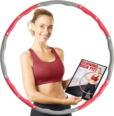 Спортивний обруч для схуднення 1,2 кг, 95 см для дорослих, з електронною книгою та опцією поясу для талії