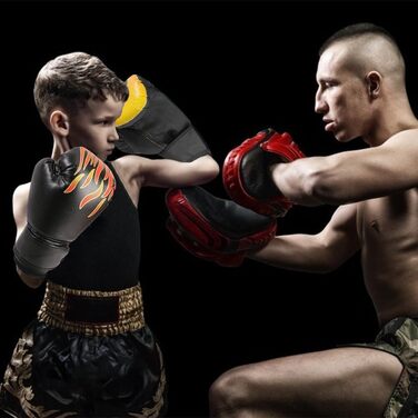 Дитячі боксерські рукавички для тренувань та спарингу, 6 oz, чорні