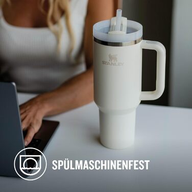 Термочашка Stanley Quencher H2.0 Flowstate з трубочкою 1,2 л, термокружка з нержавіючої сталі, зберігає напої холодними до 48 годин, без BPA, підходить для посудомийки