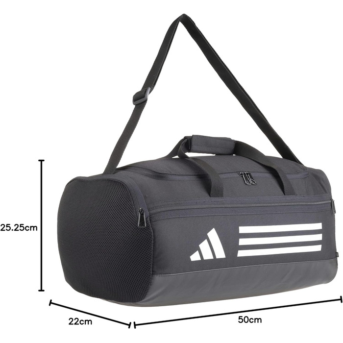 Сумка для тренувань adidas Essentials, унісекс, чорна/біла, розмір S