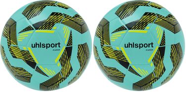 М'яч для футболу Uhlsport Player (5 шт. у наборі, зелений/чорний/флуоресцентно-жовтий)