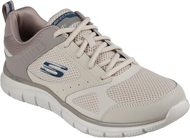 Чоловічі кросівки Skechers Track Syntacs: спортивне взуття (41 EU, бежева шкіра та сітка)