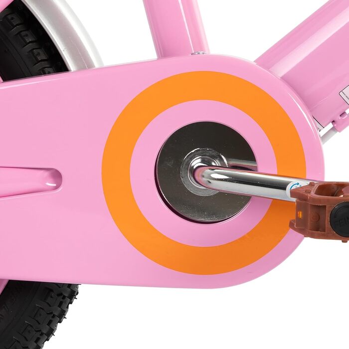 Дитяче велосипед STITCH Retro 12/14/16/18 дюймів для дівчаток 2-8 років з кошиком та додатковими колесами, рожевий