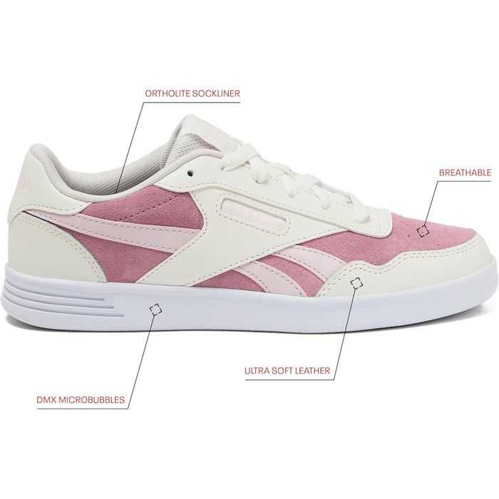 Кросівки Reebok Court Advance Clip Unisex (37.5 EU) - Білий, Рожевий