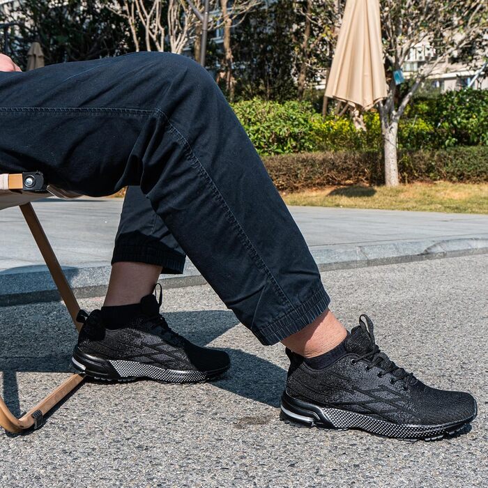 Кросівки Hitmars для чоловіків та жінок: спортивні, для бігу, повсякденні, сірі та чорні, 36-48 EU