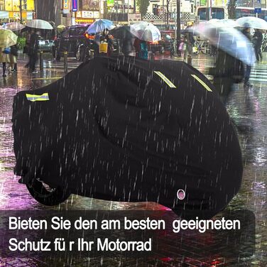 Водонепроникна накривка для мотоцикла Motorrad - 245x105x125 см, XXL, захисна накривка, універсальна, захист від дощу з отвором для замка