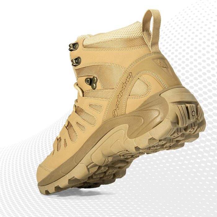 Чоловічі трекінгові черевики, тактичний рюкзак, легкі пустельні черевики (44 EU, пісочно-хакі)