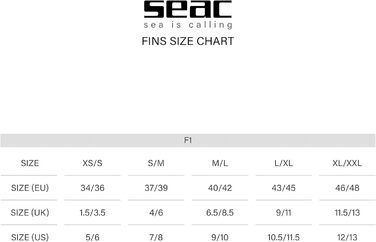 Ласти для дайвінгу SEAC F1, ультралегкі (730 г), регульовані, жовті (37/39)